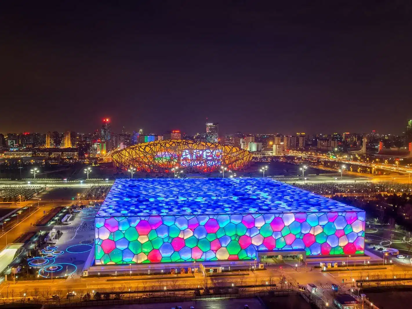 Олимпийский парк в Пекине — Птичье гнездо и Водный куб