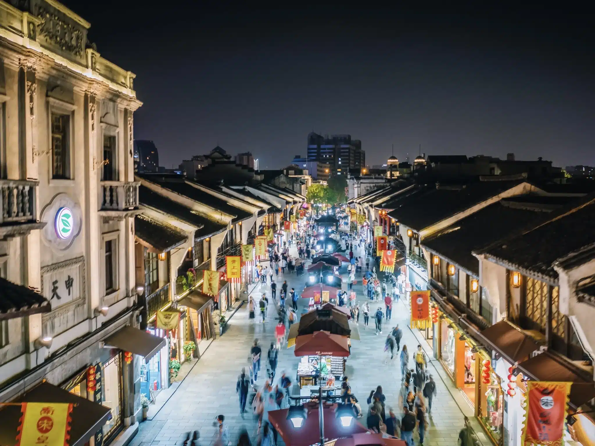 Старая улица Хэфан в Ханчжоу — атмосфера древнего Китая