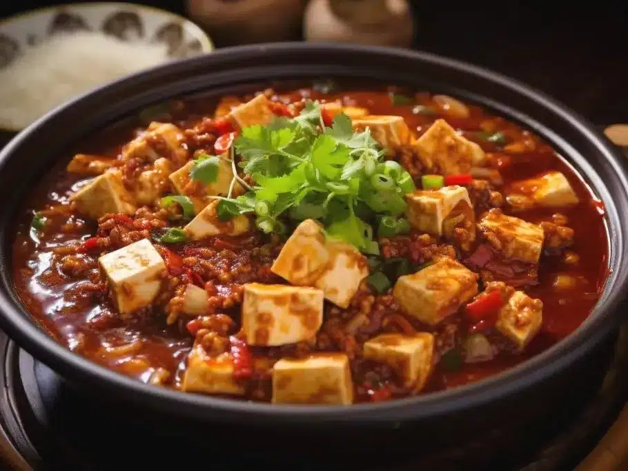 Мапо тофу (тушёный тофу по-сычуаньски)