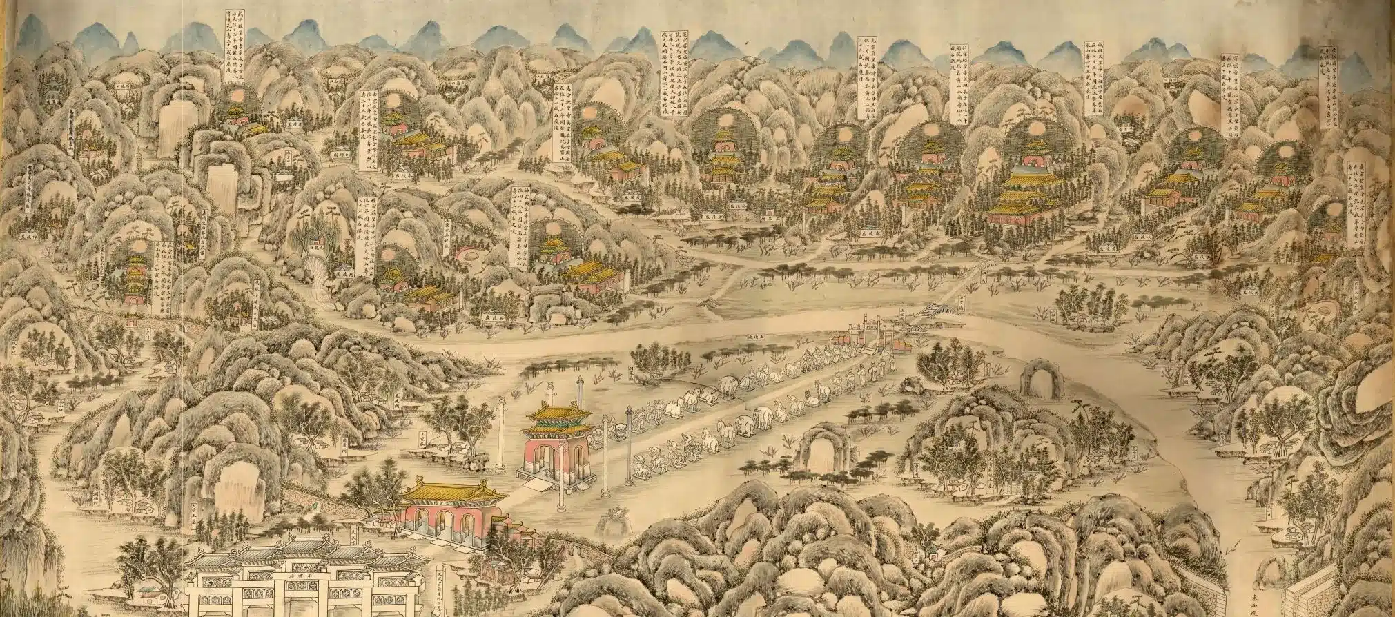 карта гробниц династии Мин