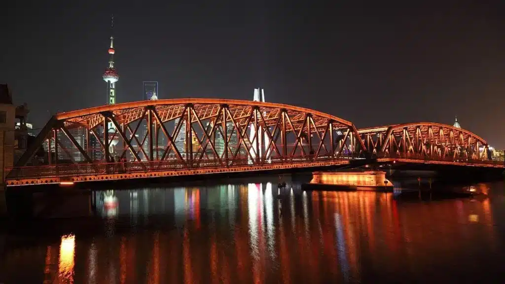 Садовый мост в Шанхае (мост Вайбайду)