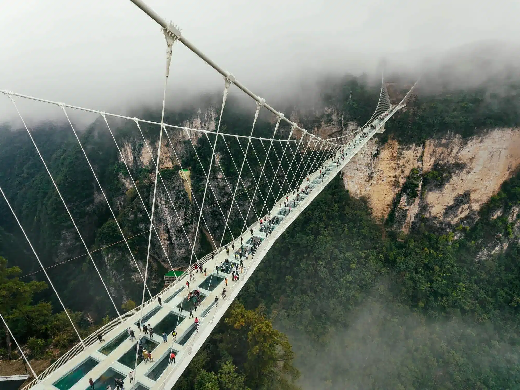 Стеклянный мост в Большом каньоне Чжанцзяцзе